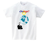 オバマTシャツ　Obama change the world?