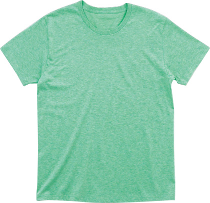 メランジェグリーン:スタイリッシュTシャツ