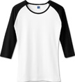 ブラック:レディースラグランTシャツ 七分丈