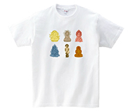 仏像Tシャツ　六体の仏像